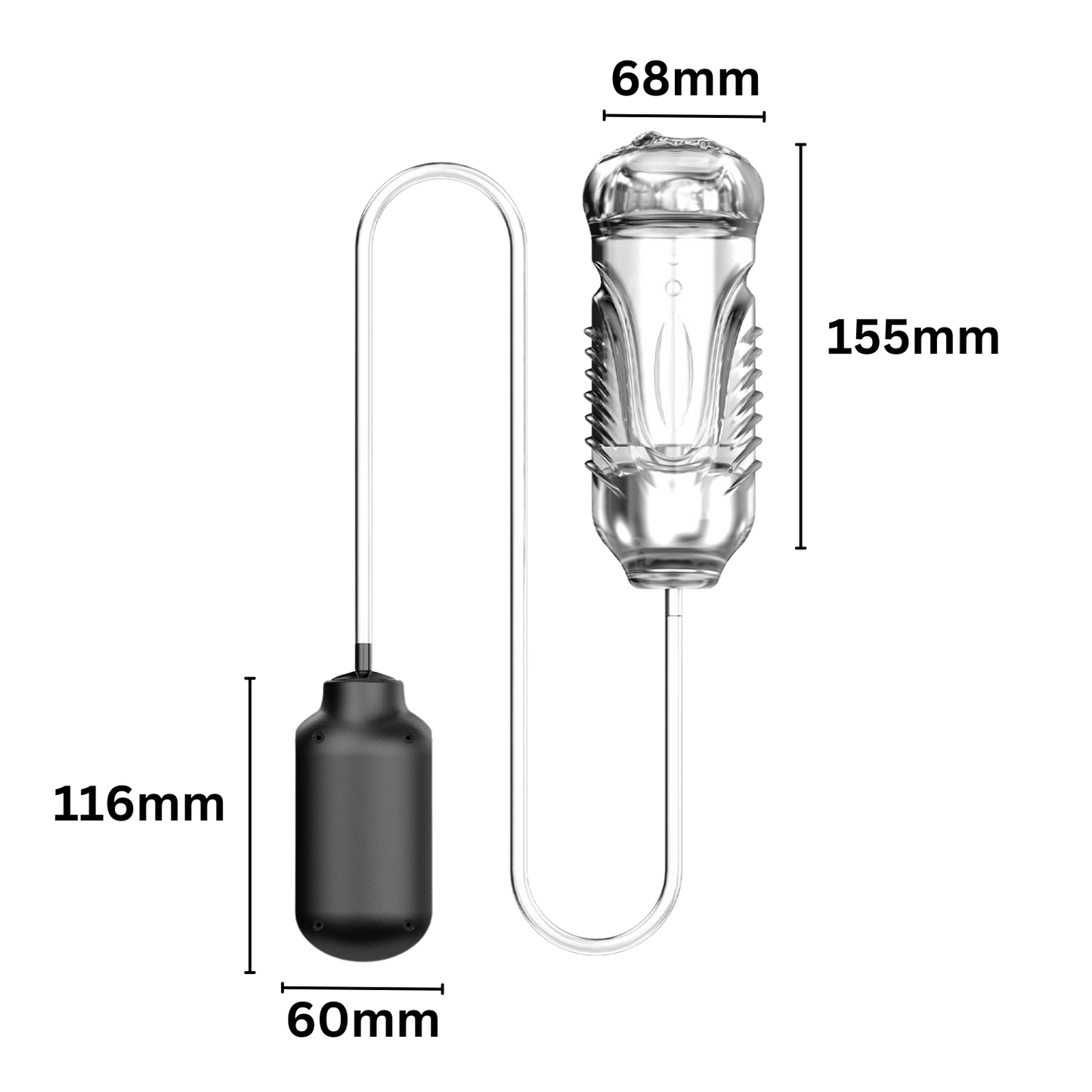 The Horny Company - Shiok Space Predator Vibration and Suction Mouth Male Masturbator with Controller