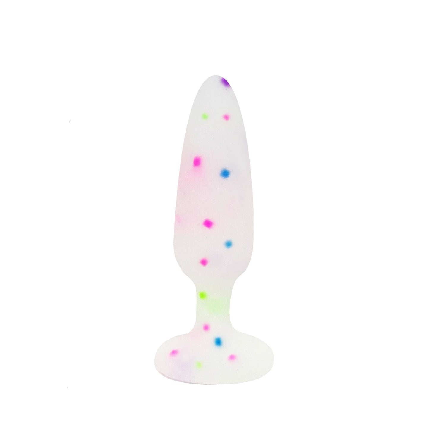 The Horny Company -The Analist Cupcake Confetti Silicone Butt Plug Glow in the Dark Medium