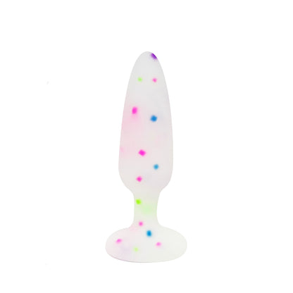 The Horny Company -The Analist Cupcake Confetti Silicone Butt Plug Glow in the Dark Medium