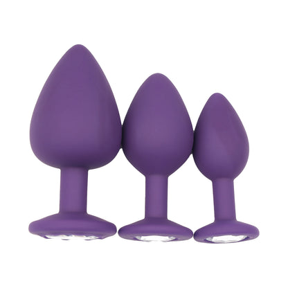 The Horny Company - The Analist Jewelist Love Silicone Butt Plug Training Set Black Purple