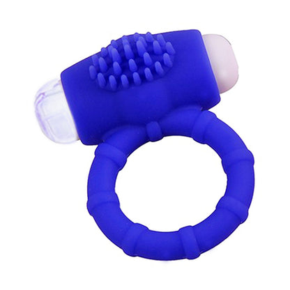 The Horny Company - Vibrating Silicone Cock Ring with Clit Stimulator Blue