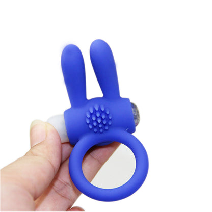 The Horny Company - Bunny Ears Vibrating Cock Ring Blue