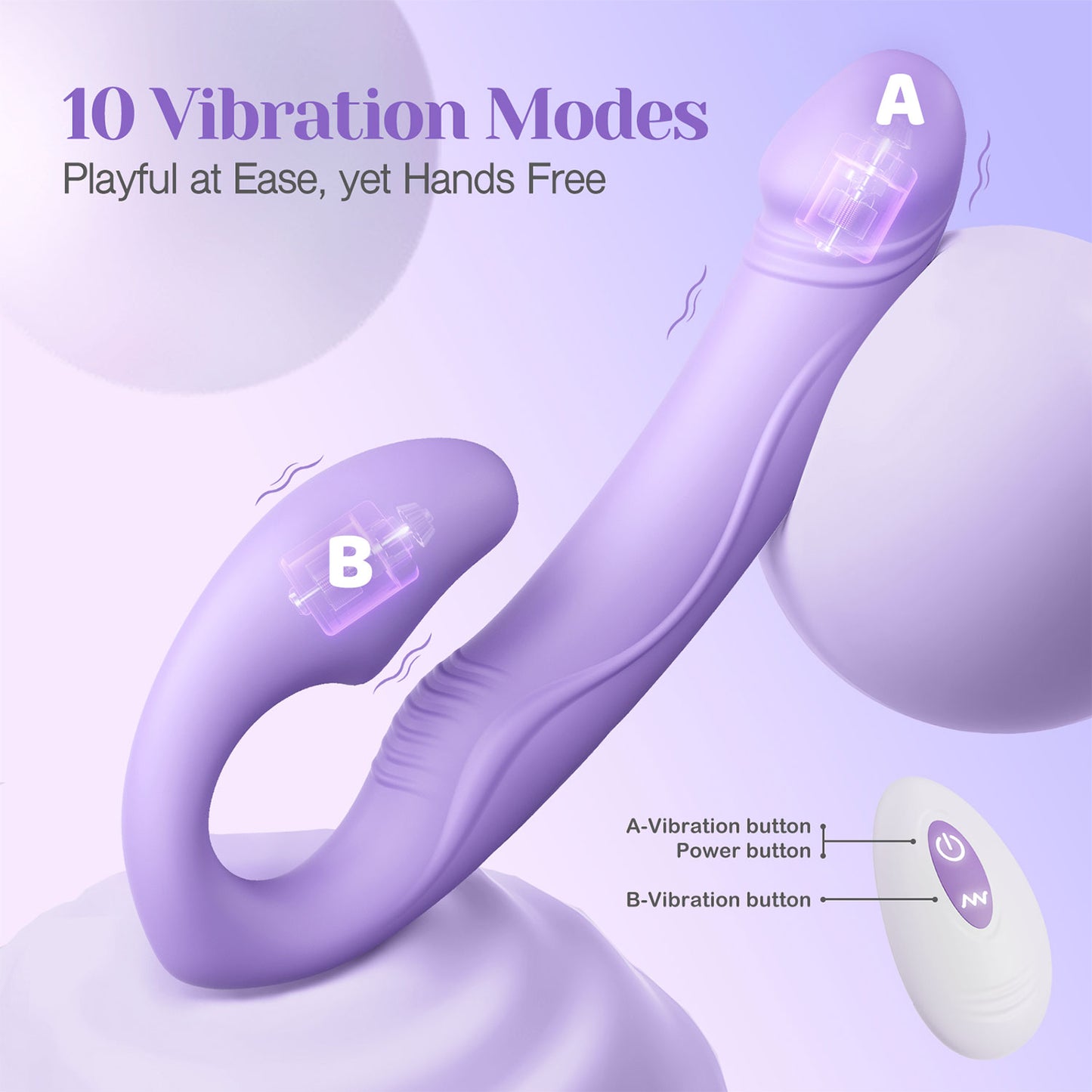 Tracy's Dog Cushify - Vibrating Strapless Strap-on with Remote