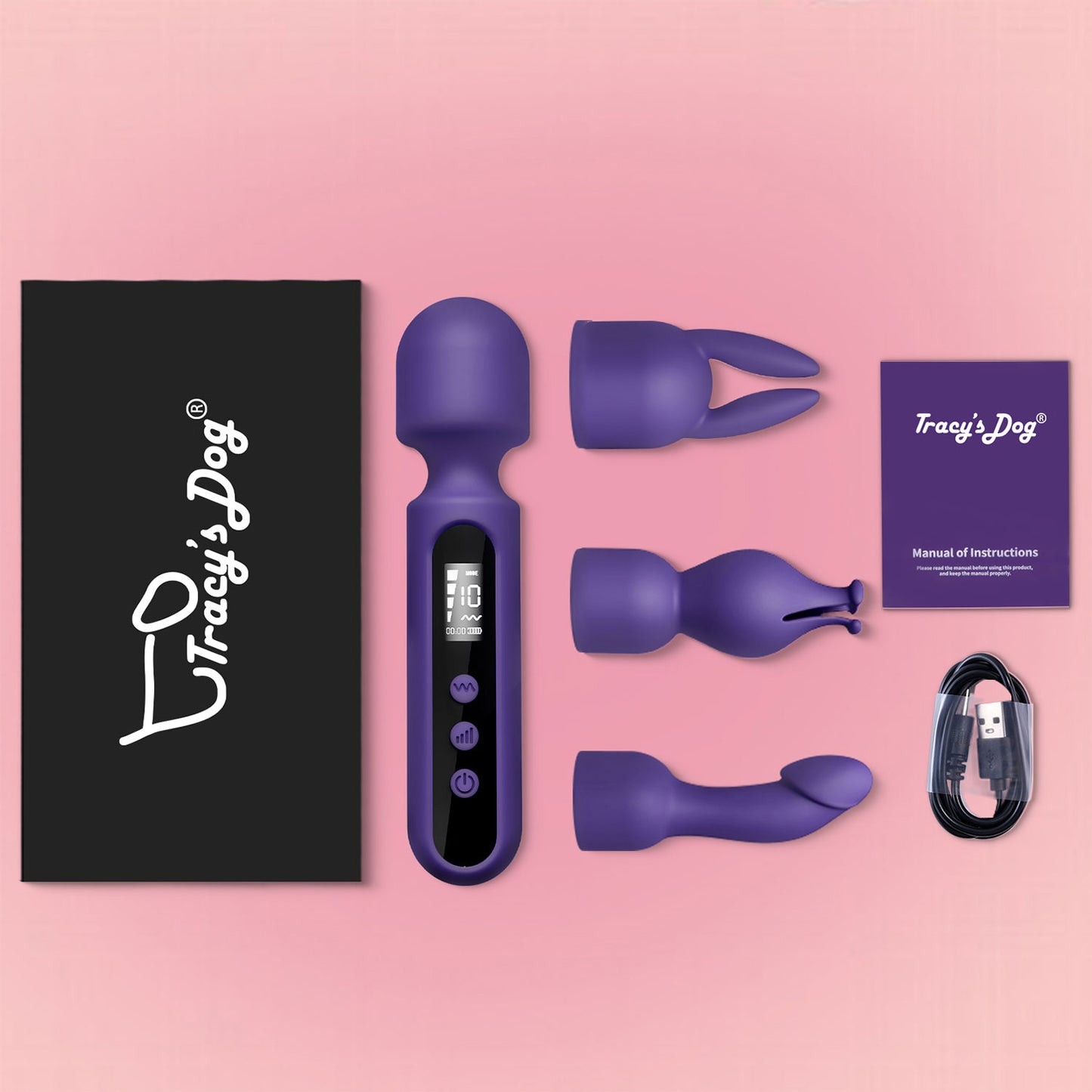 Tracy's Dog Passion Kit - Vibrating Wand Massager Set