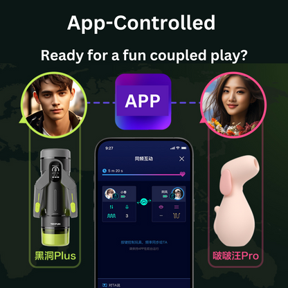 TryFun - Black Hole Plus App Controlled Smart Male Masturbator