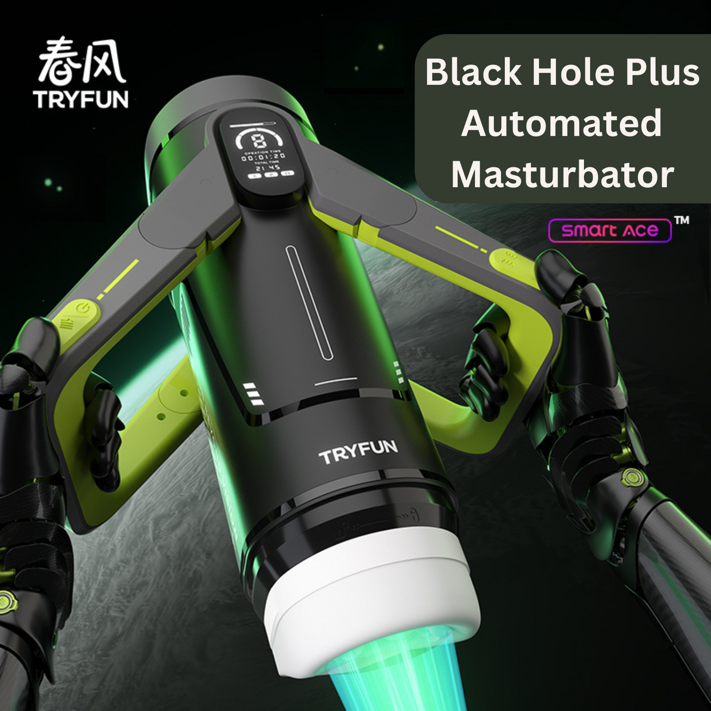 TryFun - Black Hole Plus App Controlled Smart Male Masturbator