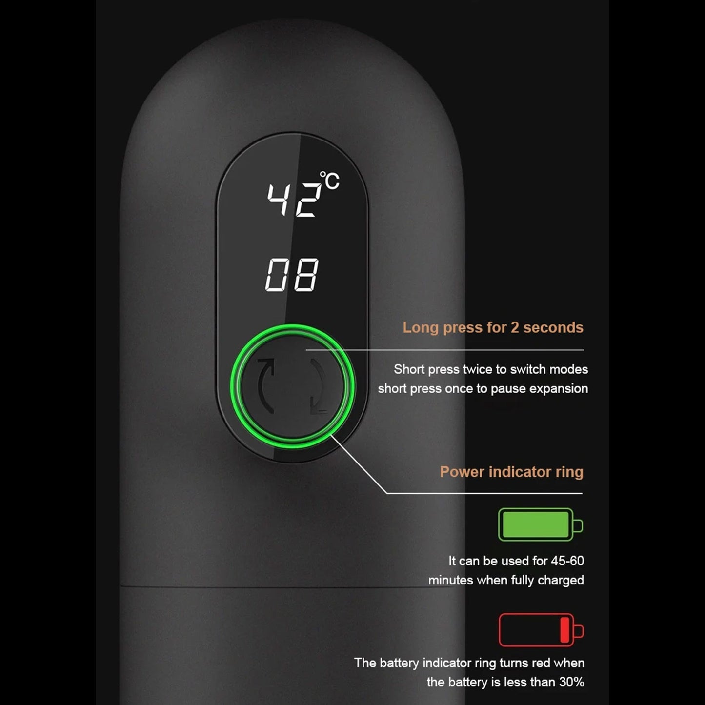 TryFun - Black Hole Pro App-Controlled Smart Retractable Male Masturbator