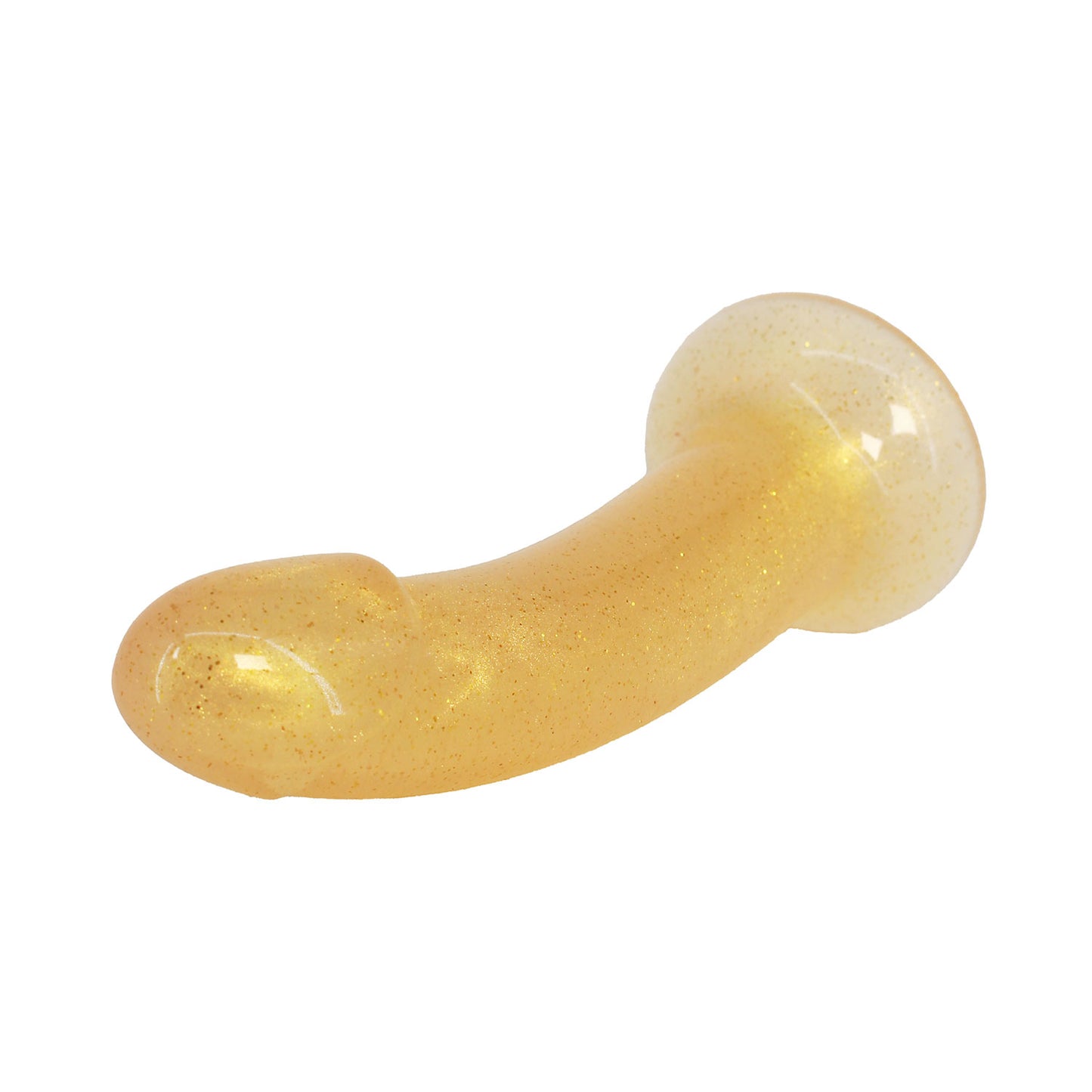 Unicorn Collections - 5.8-inch Silicone Dildo Glittery Gold