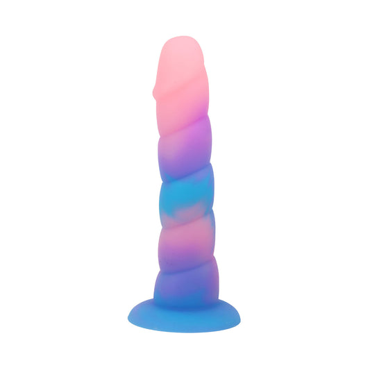 Unicorn Series - Pink Pleasure Glow in the Dark 6.7-inch Silicone Dildo