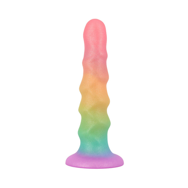 Unicorn Series - Rainbow Paradise Gradient 6.6-inch Silicone Dildo