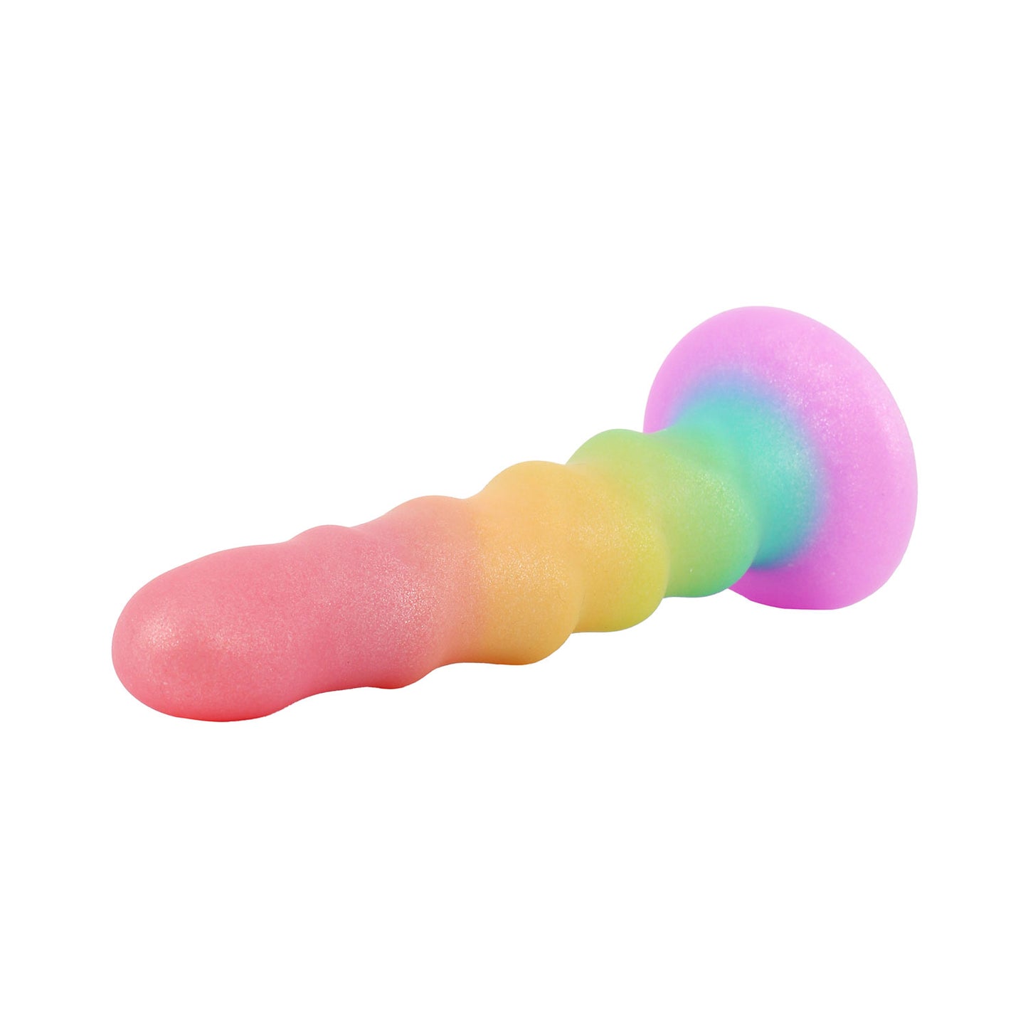 Unicorn Series - Rainbow Paradise Gradient 6.6-inch Silicone Dildo