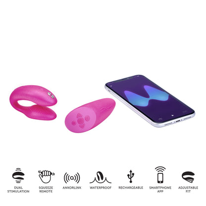 We Vibe - Chorus Remote Control Couple Vibrator (App Compatible) Hot Pink