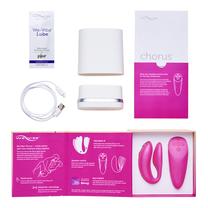 We Vibe - Chorus Remote Control Couple Vibrator (App Compatible) Hot Pink