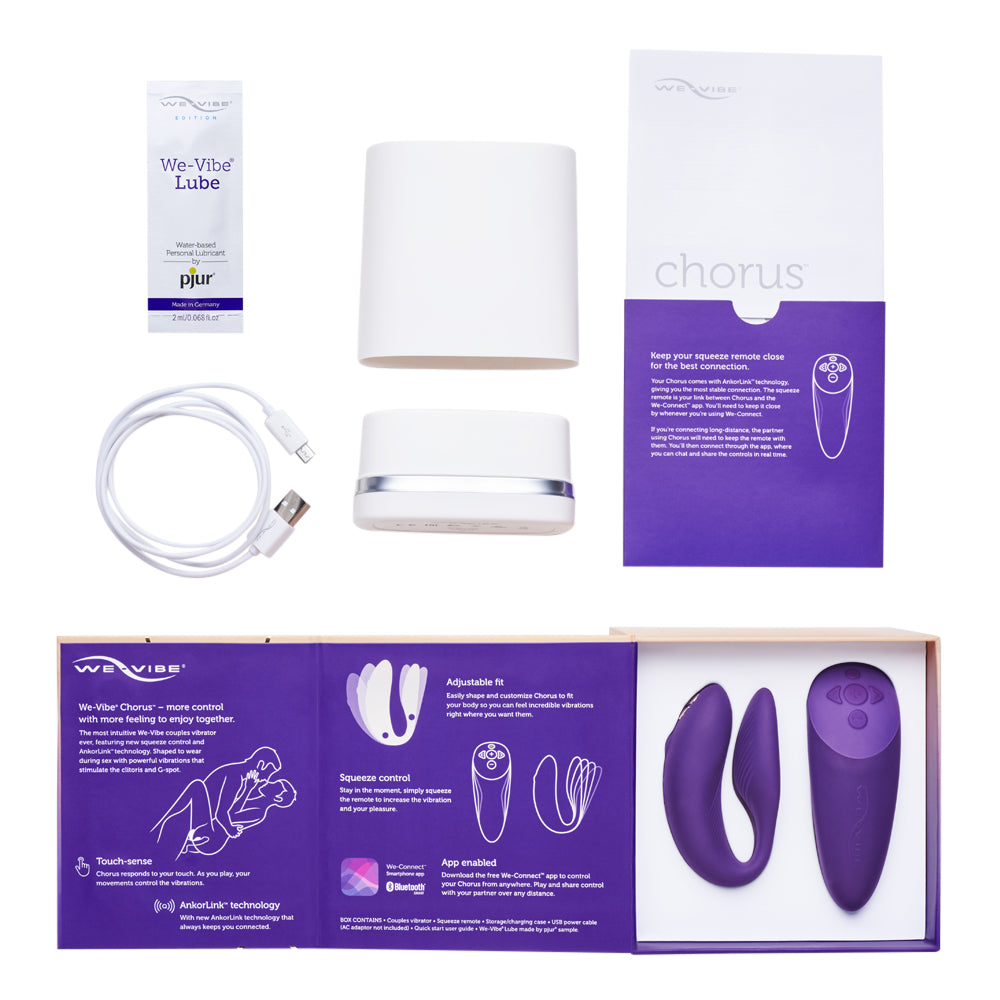 We Vibe - Chorus Remote Control Couple Vibrator (App Compatible) Purple