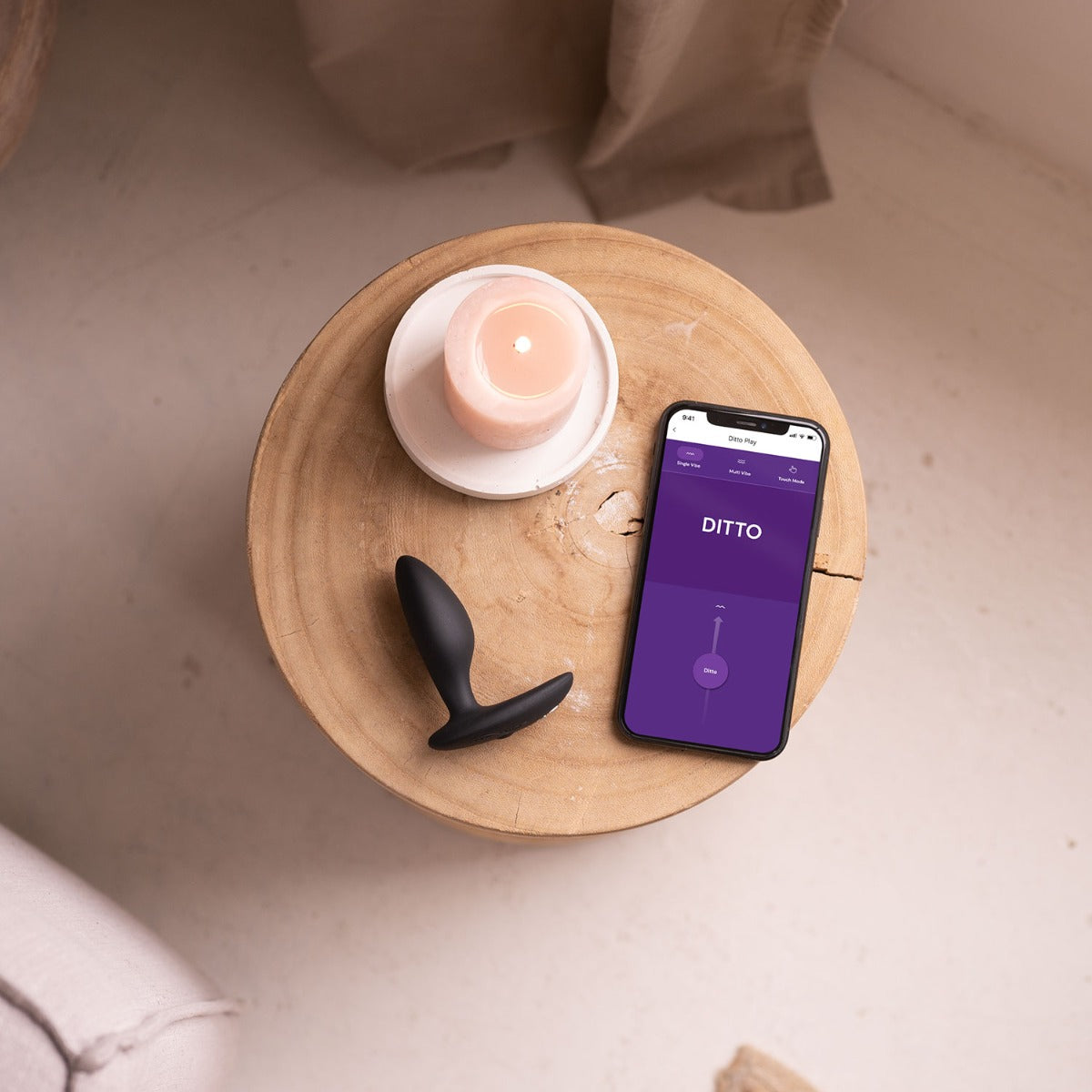 We-Vibe Ditto + App and Remote Controlled Anal Vibrator Satin Black