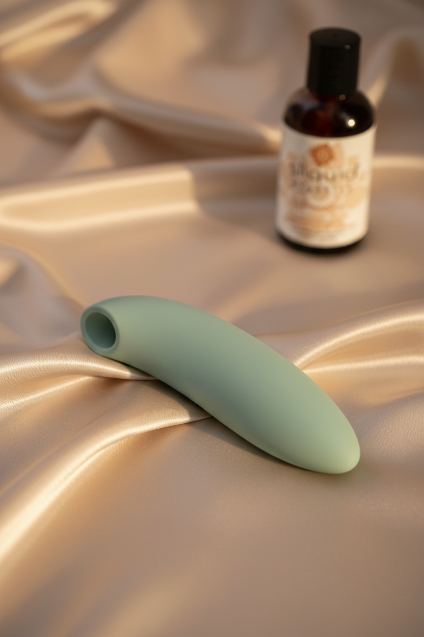 We-Vibe Melt 2 Close-up on champagne silk