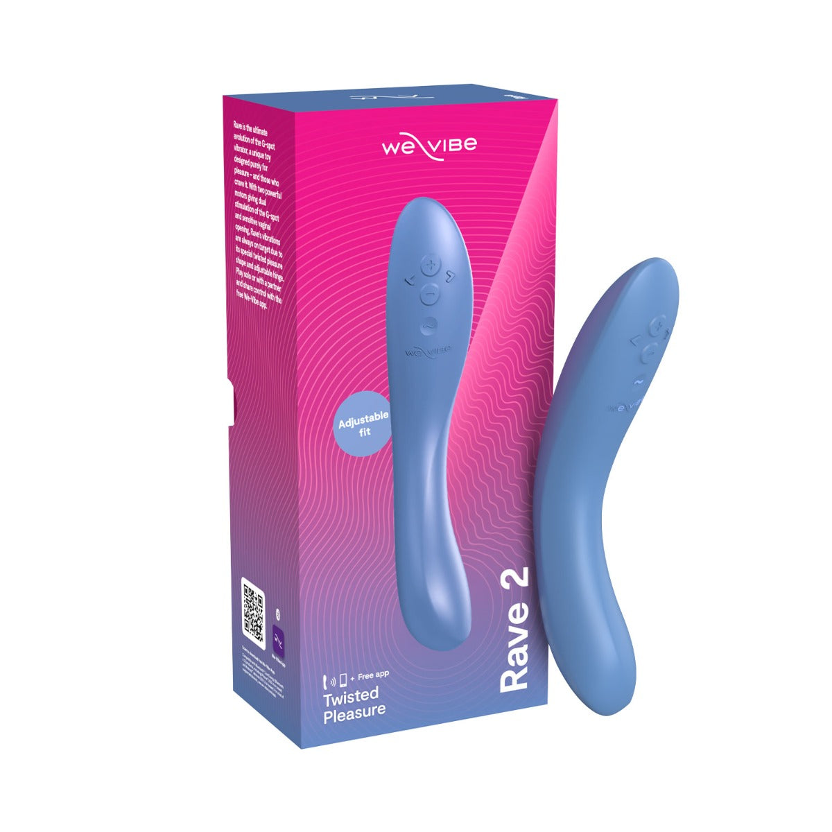 We-Vibe - Rave 2 App-Controlled Silicone G-Spot Vibrator Muted Blue