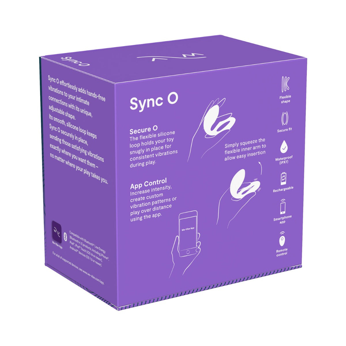 We-Vibe - Sync O App and  Remote-Controlled Silicone Couple's Vibrator Light Purple