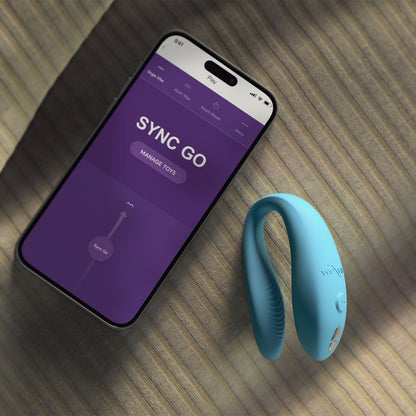 We-Vibe - Sync Go App and Remote-Controlled Couple Vibrator Turquoise