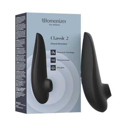 Womanizer - Classic 2 Silicone Rechargeable Clitoral Stimulator Black