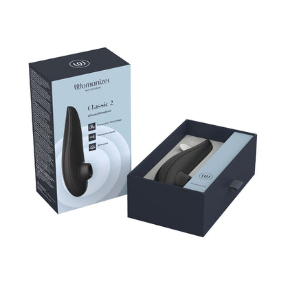 Womanizer - Classic 2 Silicone Rechargeable Clitoral Stimulator Black