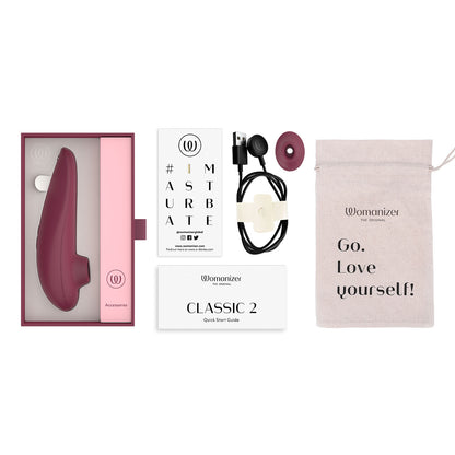 Womanizer - Classic 2 Silicone Clitoral Stimulator Bordeaux