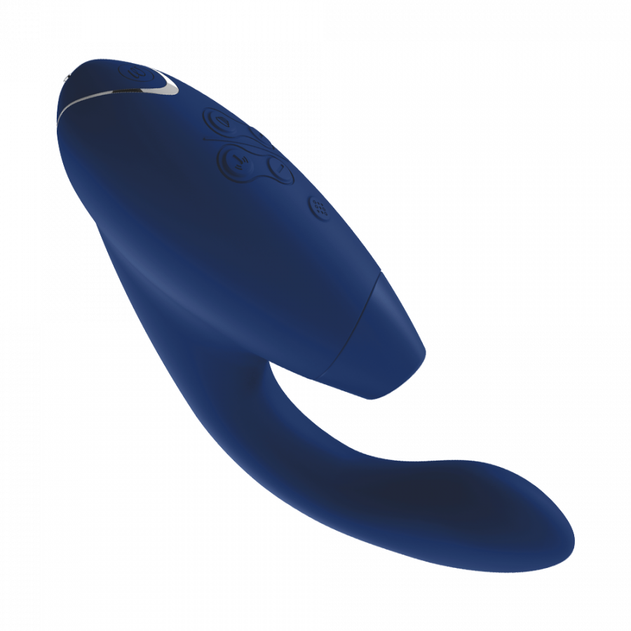 Womanizer - Duo Silicone Rechargeable Rabbit Vibrator Blue