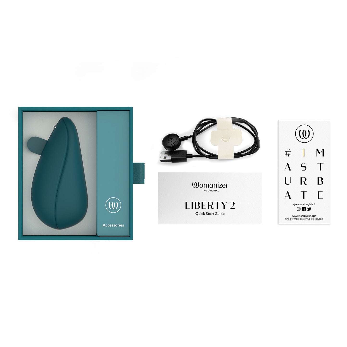 Womanizer - Liberty 2 Rechargeable Clitoral Stimulator Petrol