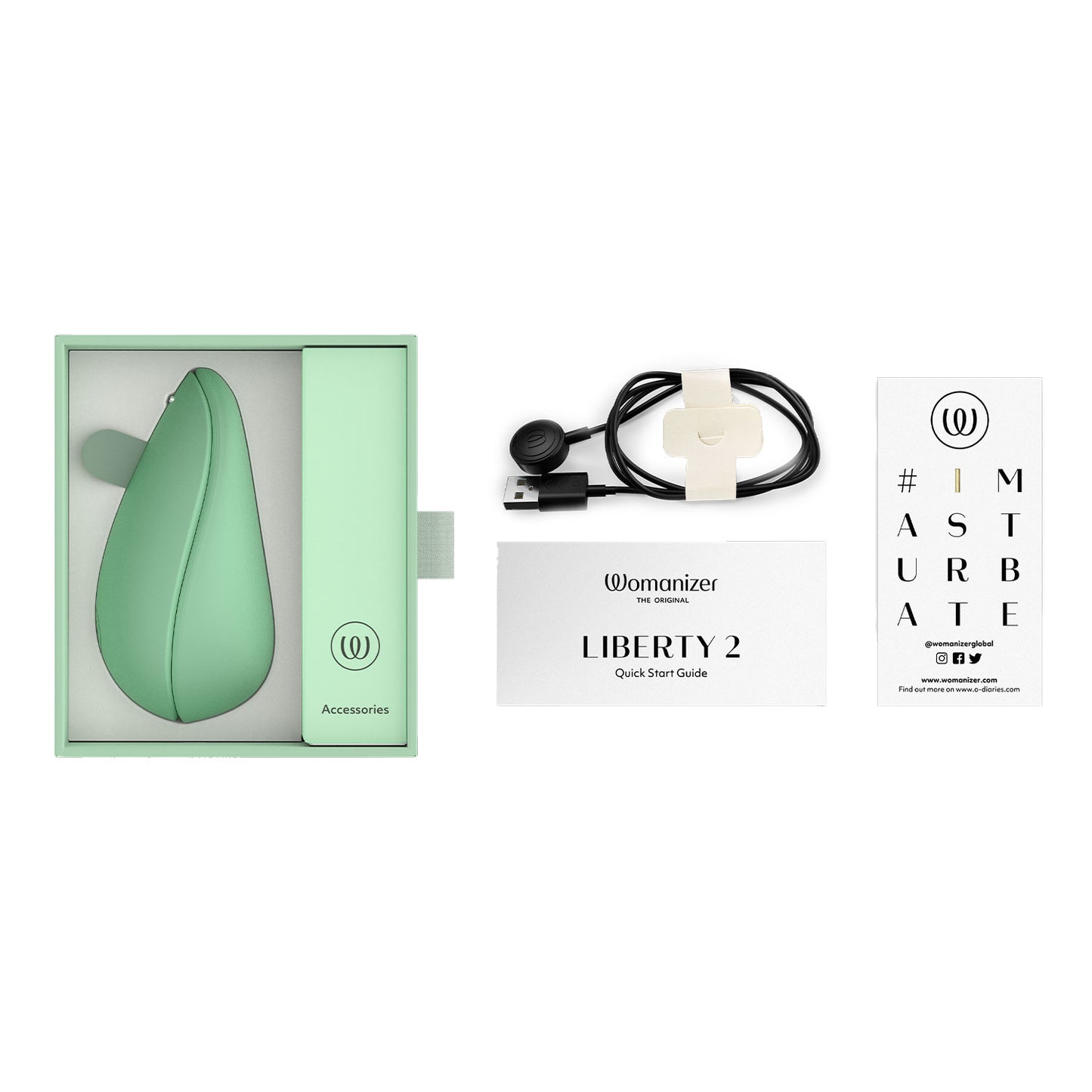 Womanizer - Liberty 2 Rechargeable Clitoral Stimulator Sage