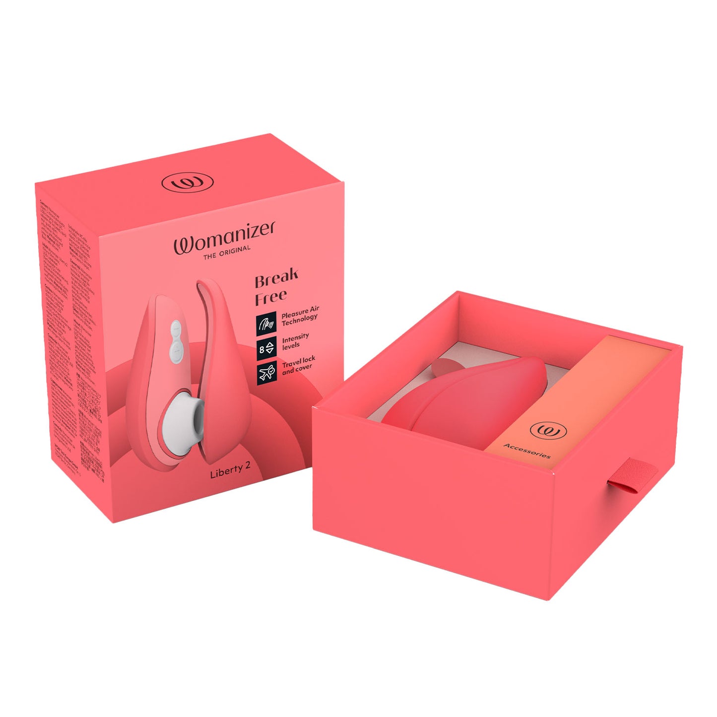 Womanizer - Liberty 2 Rechargeable Clitoral Stimulator Vibrant Rose