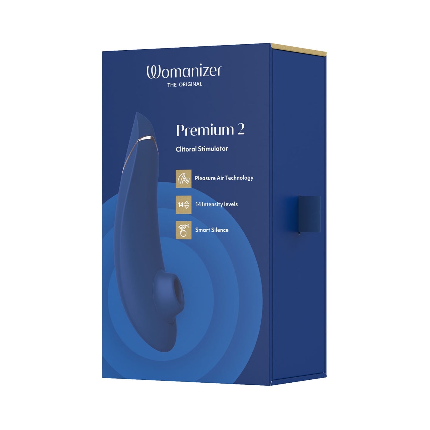 Womanizer - Premium 2 Silicone Rechargeable Clitoral Stimulator Blueberry