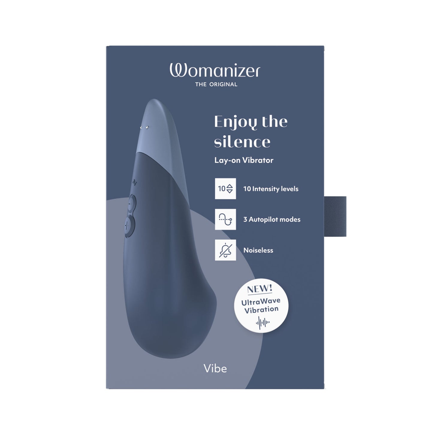 Womanizer - Vibe Clitoral Vibrator with UltraWave Vibration Dark Blue