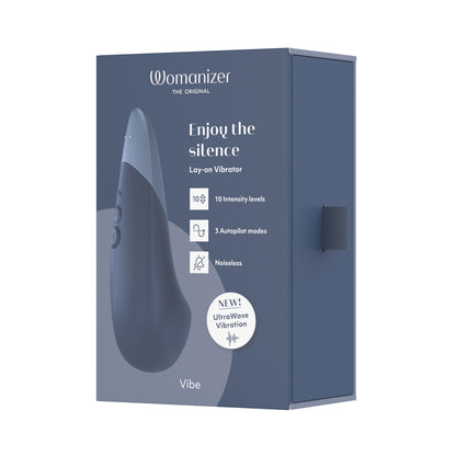 Womanizer - Vibe Clitoral Vibrator with UltraWave Vibration Dark Blue