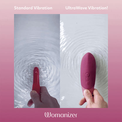 Womanizer - Vibe Clitoral Vibrator with UltraWave Vibration Dark Blue