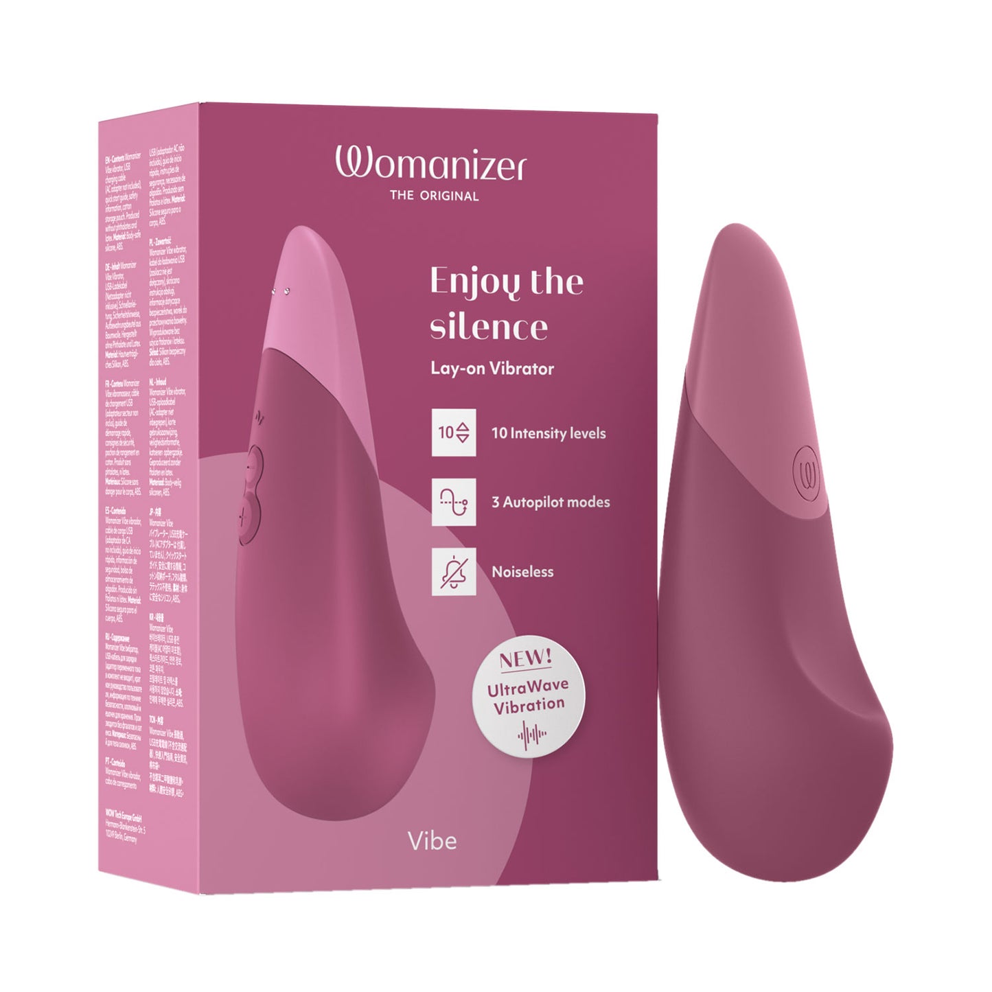 Womanizer - Vibe Clitoral Vibrator with UltraWave Vibration Dusky Pink