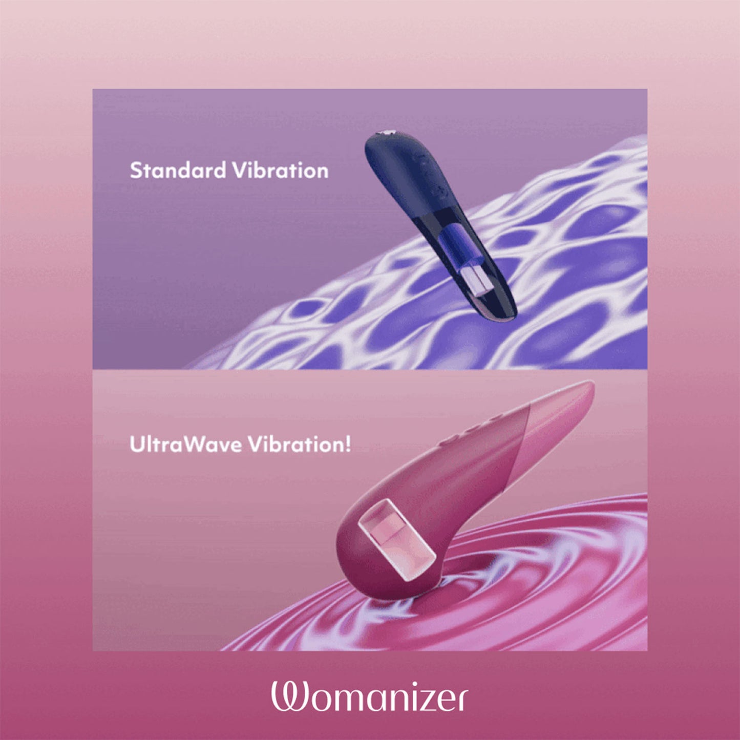 Womanizer - Vibe Clitoral Vibrator with UltraWave Vibration Dusky Pink