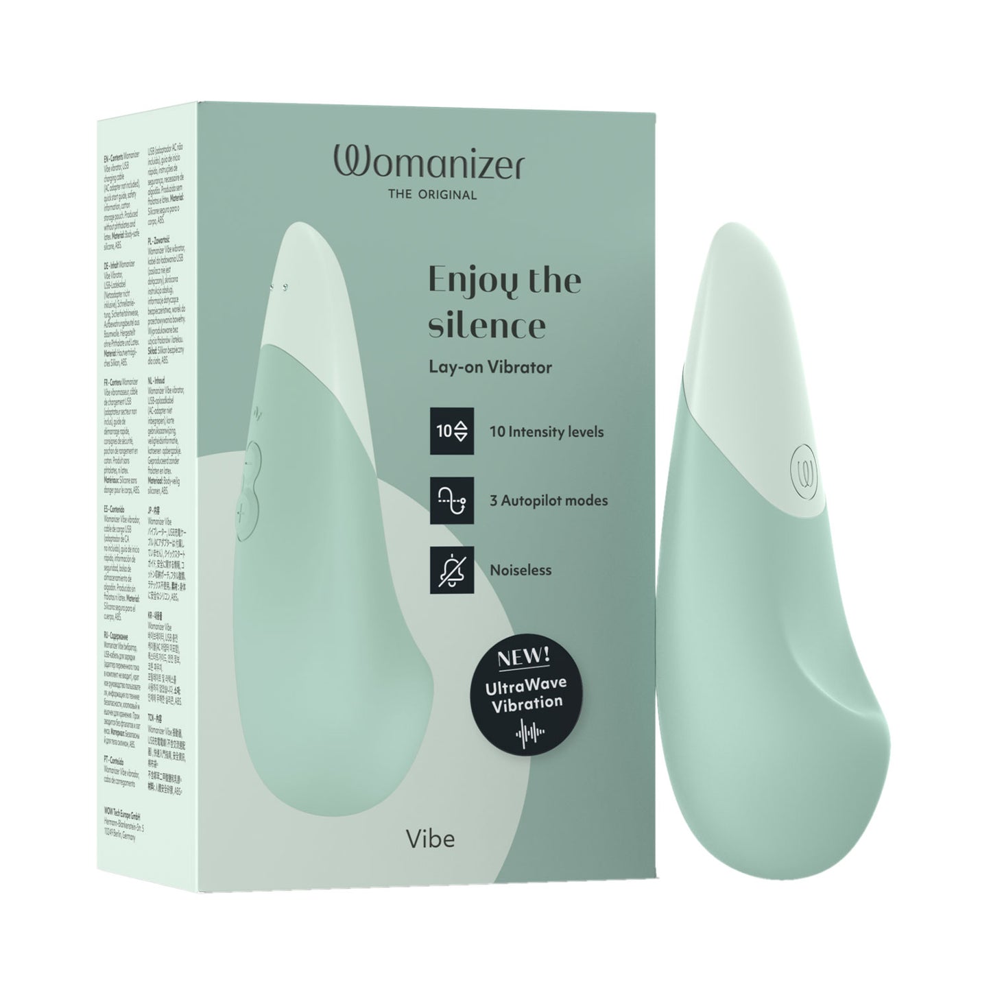 Womanizer - Vibe Clitoral Vibrator with UltraWave Vibration Sage