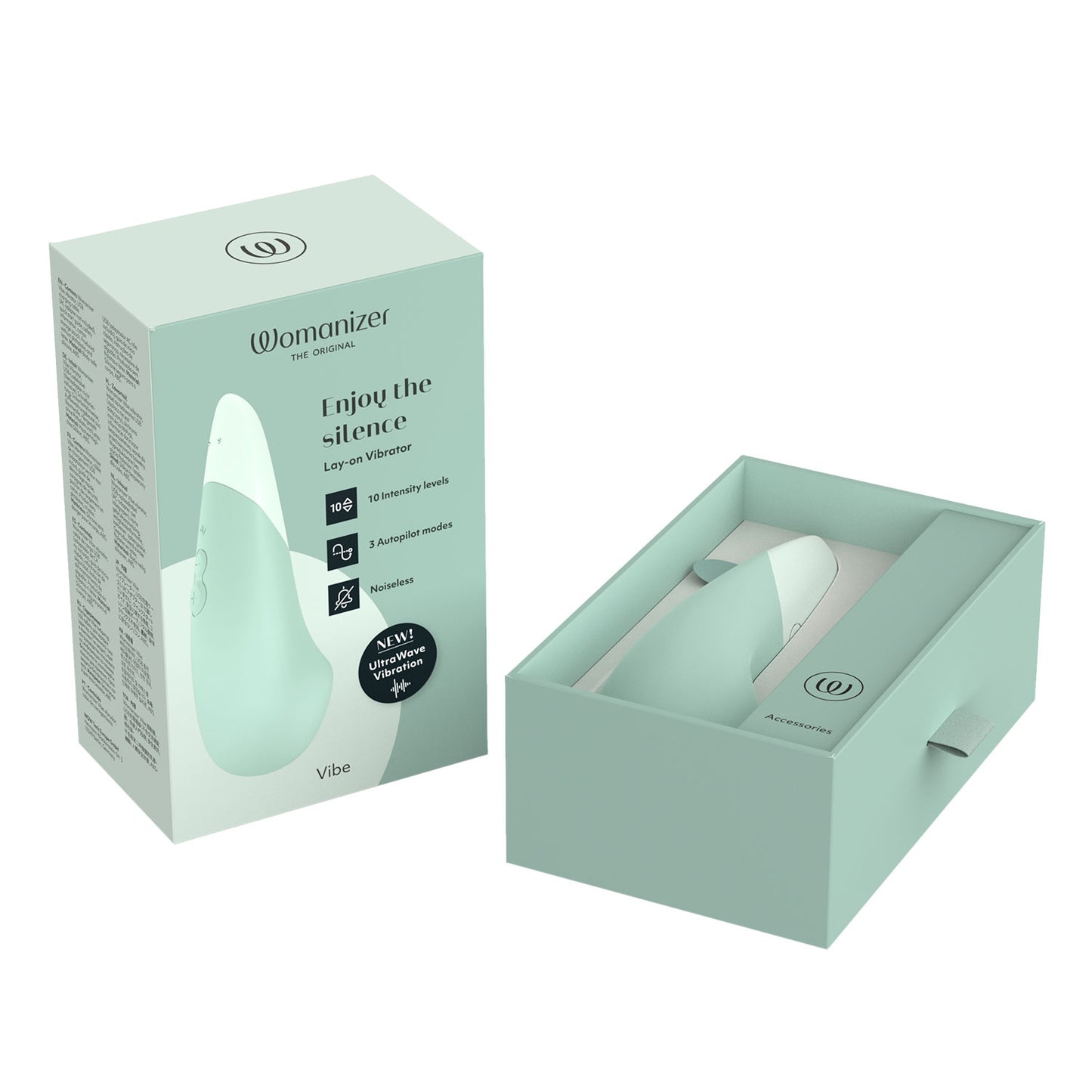 Womanizer - Vibe Clitoral Vibrator with UltraWave Vibration Sage