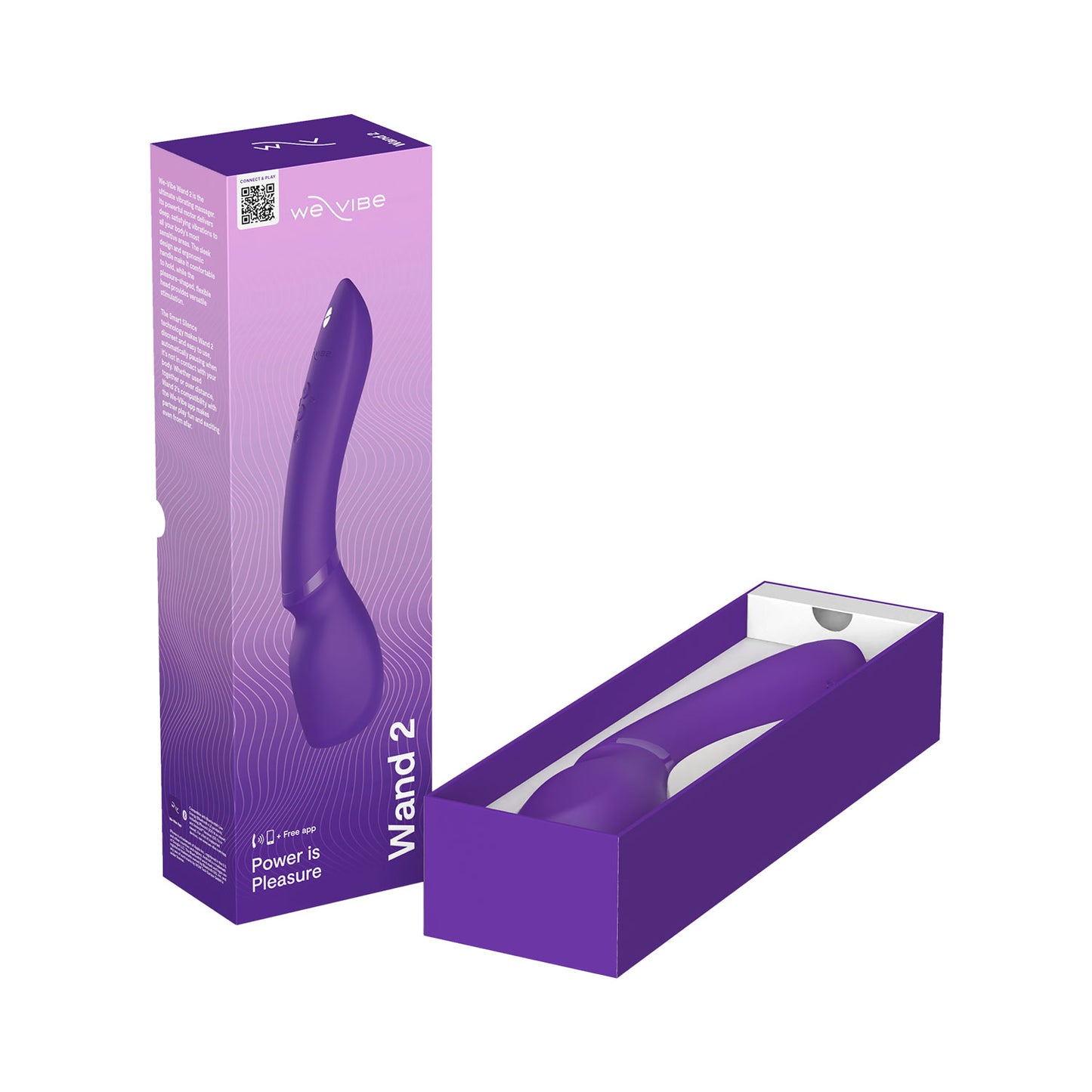 We-Vibe - Wand 2 App-Controlled Vibrating Massager Purple