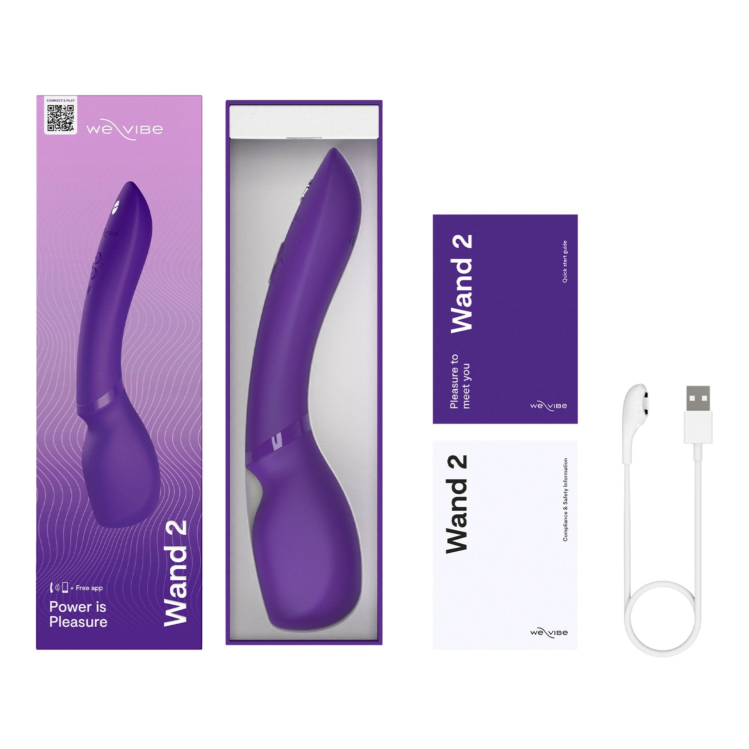 We-Vibe Wand 2 App-Controlled Vibrating Massager - Pink Lifestyle We-Vibe Wand 2 App-Controlled Vibrating Massager - Pink Lifestyle