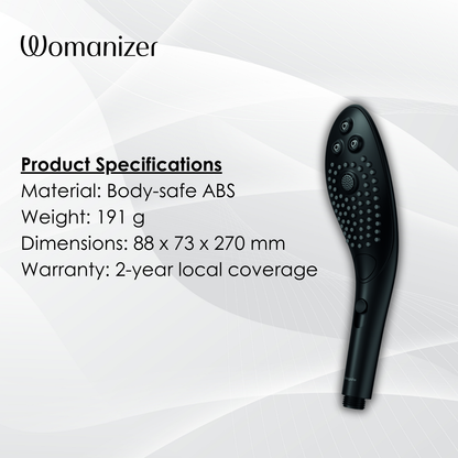 Womanizer - Wave 2-in-1 Pleasure Stimulation Shower Head Clitoral Massager Black