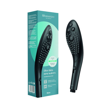 Womanizer - Wave 2-in-1 Pleasure Stimulation Shower Head Clitoral Massager Black